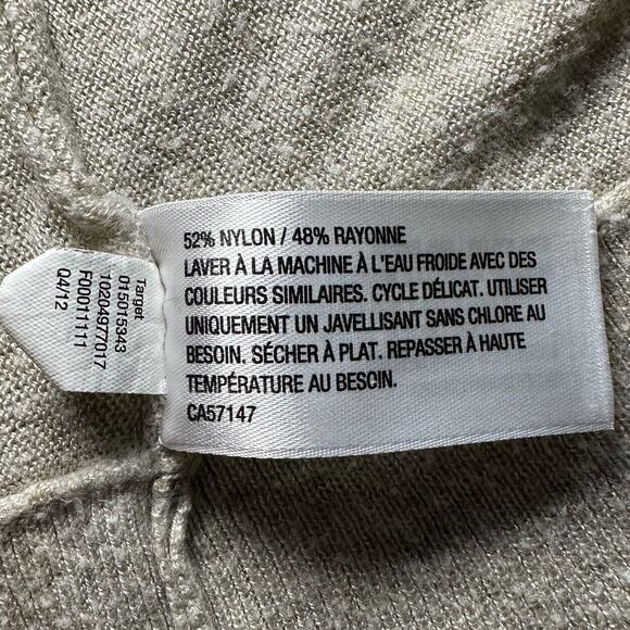 Mossimo Open Front Cardigan Women Size XS Cream Ruffle Knit Preppy Academia Y2K - Picture 10 of 11